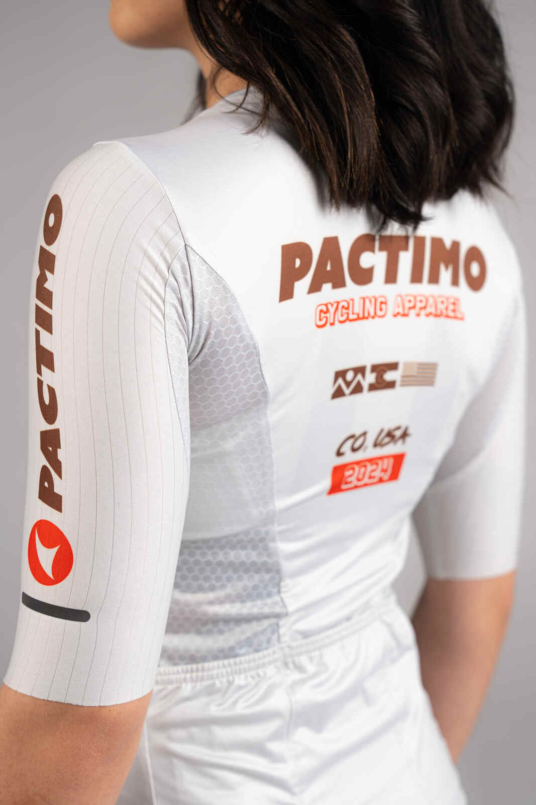 Women's Flyte White Cycling Jersey - Mesh Underarm Fabric