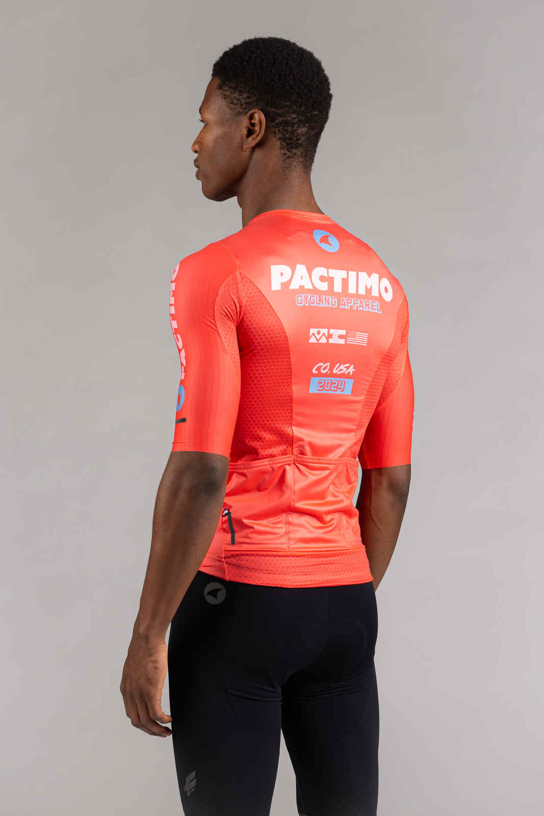 Men's Pink Flyte Cycling Jersey - Back View