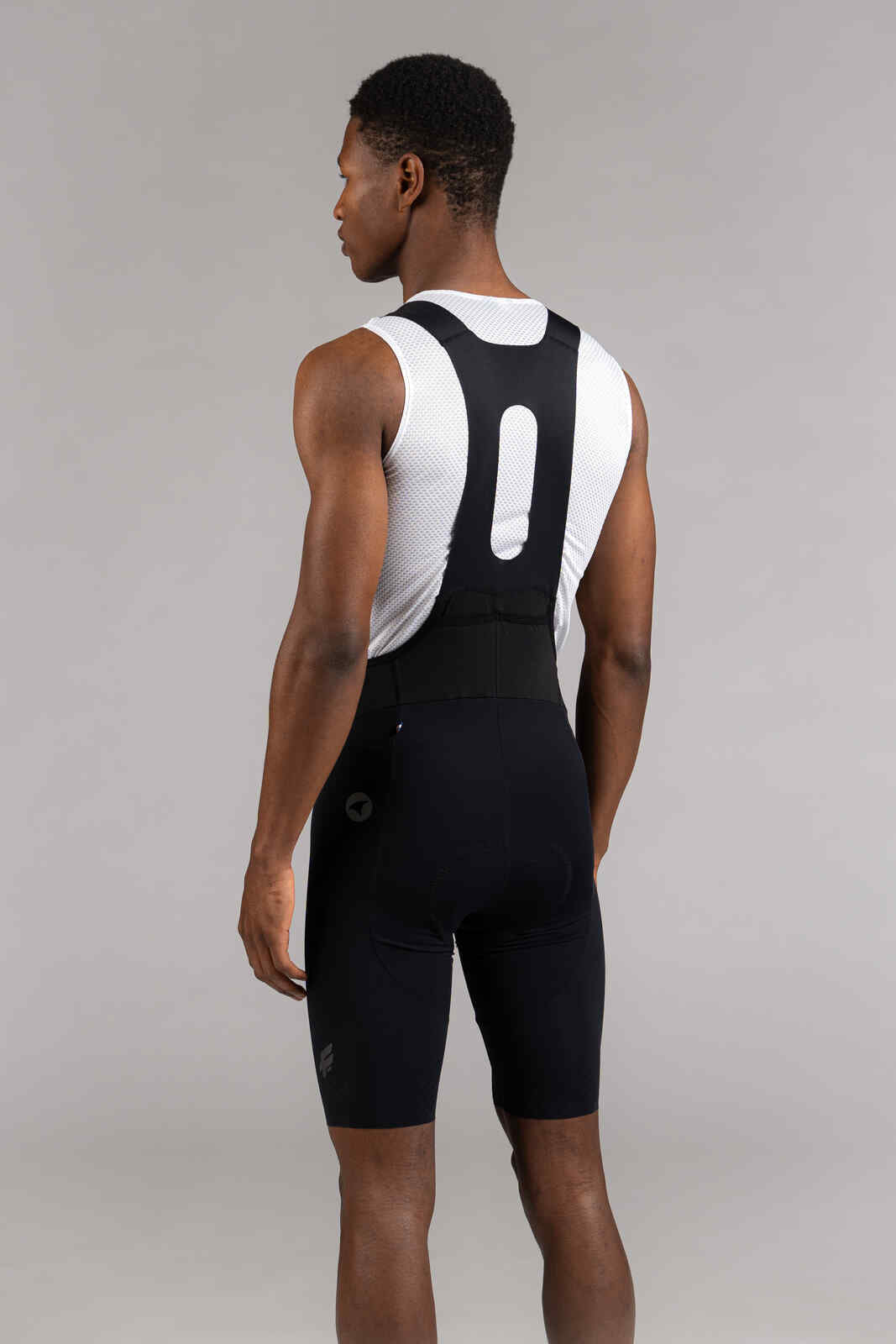 Men's Black Cycling Bibs - Flyte Back View