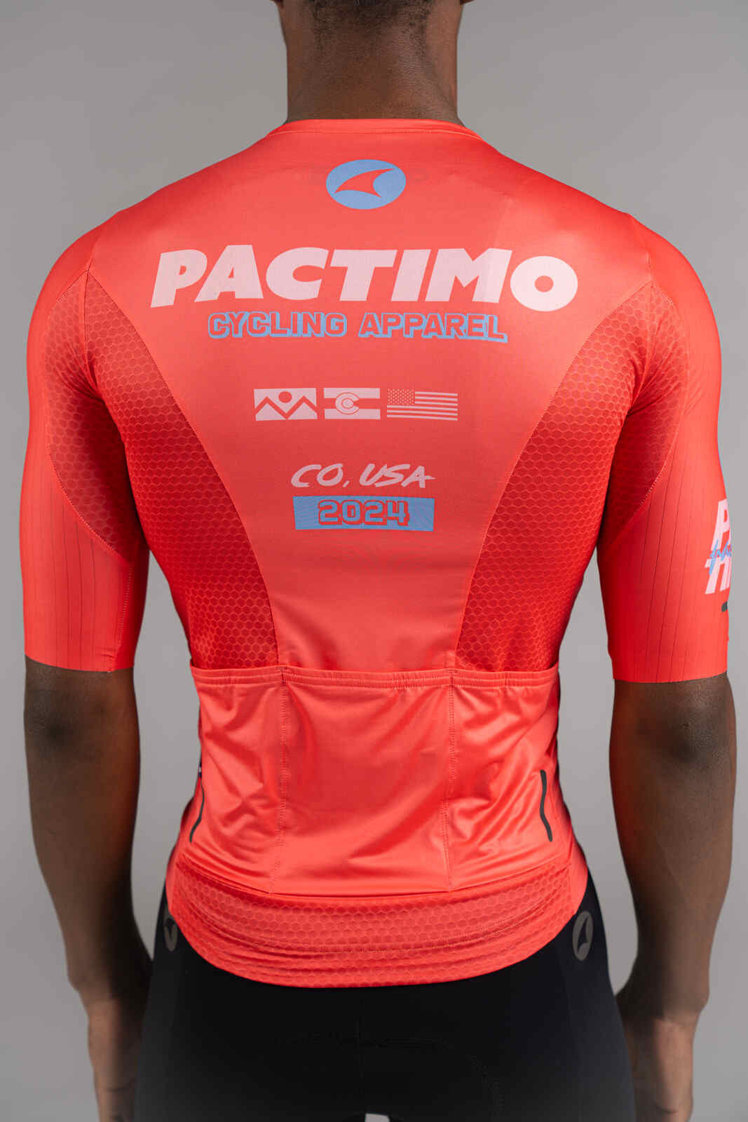 Men's Pink Flyte Cycling Jersey - Back Pockets