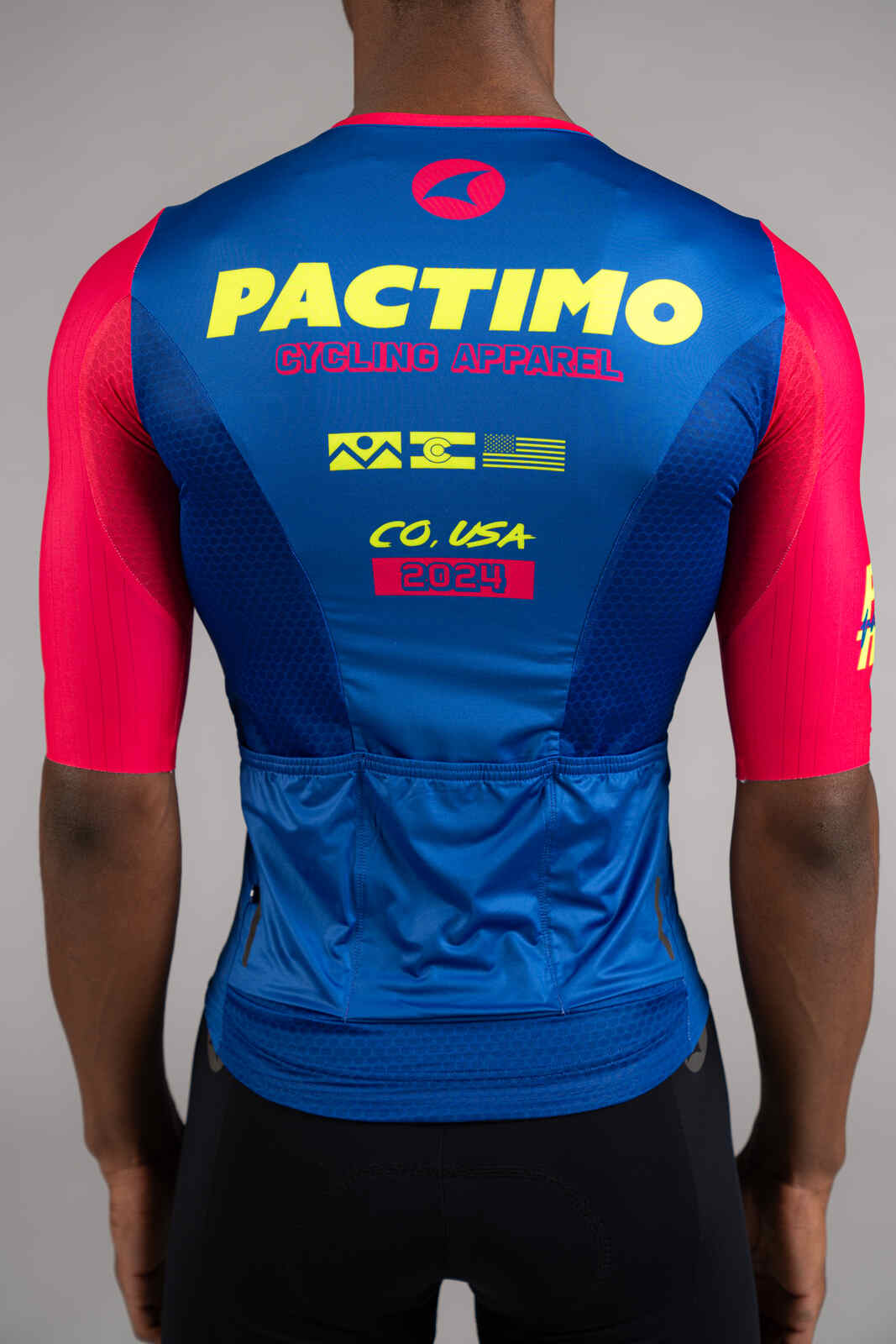 Men's Bayside Blue Flyte Cycling Jersey - Back Pockets