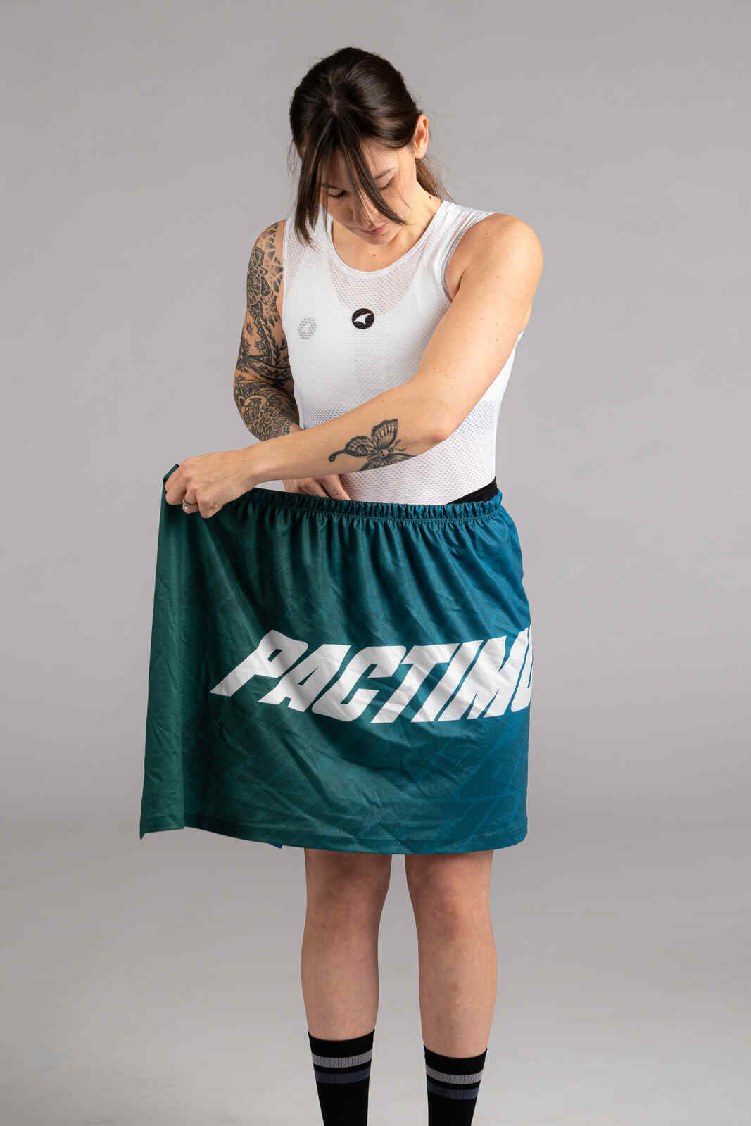 Green Quick Release Cycling Changing Kilt