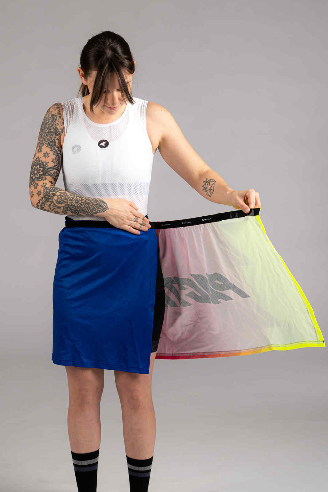 Ombre Quick Release Cycling Changing Kilt - Velcro Waist