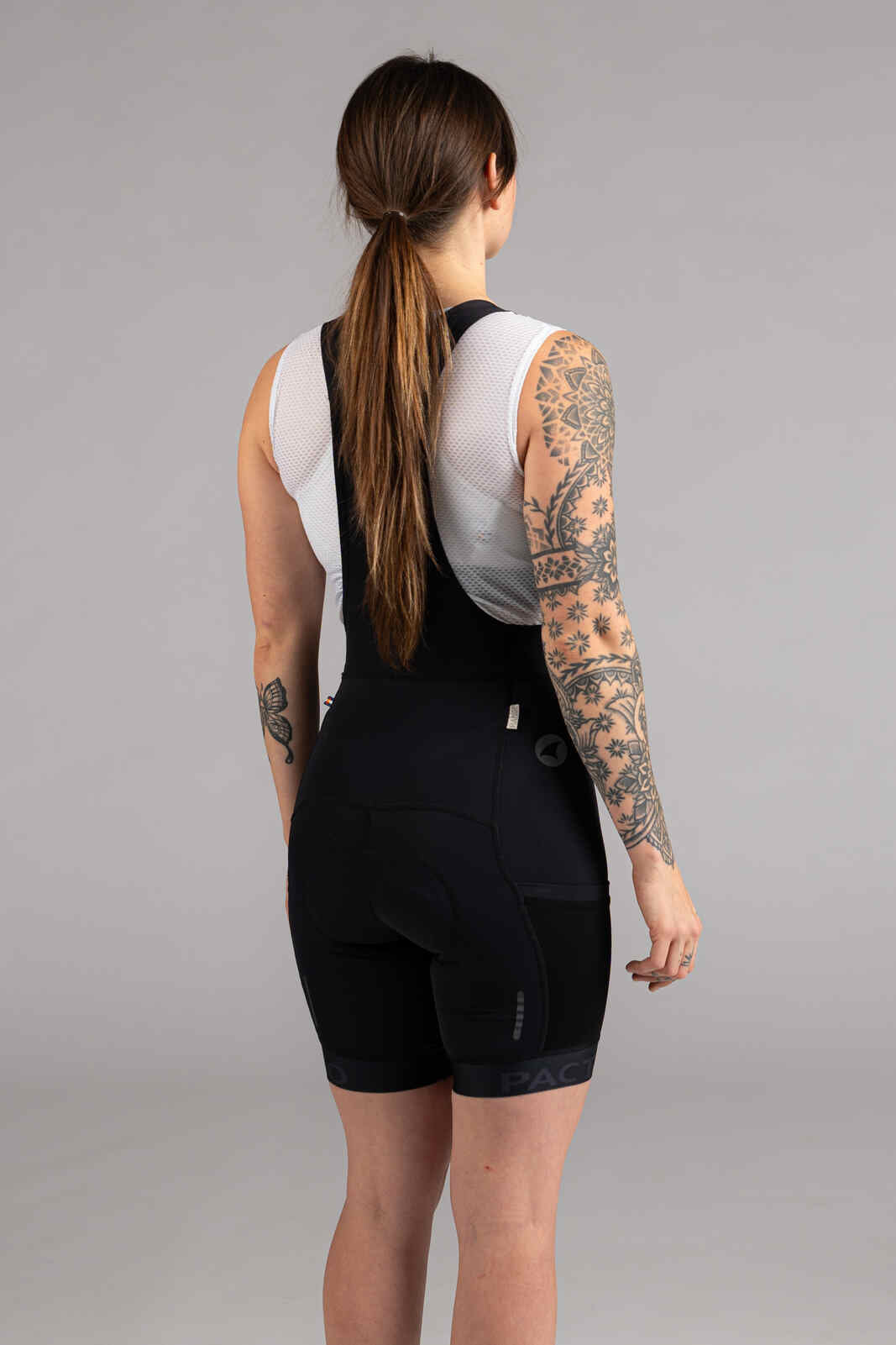 Women's Bike Shorts with Pockets - Back View