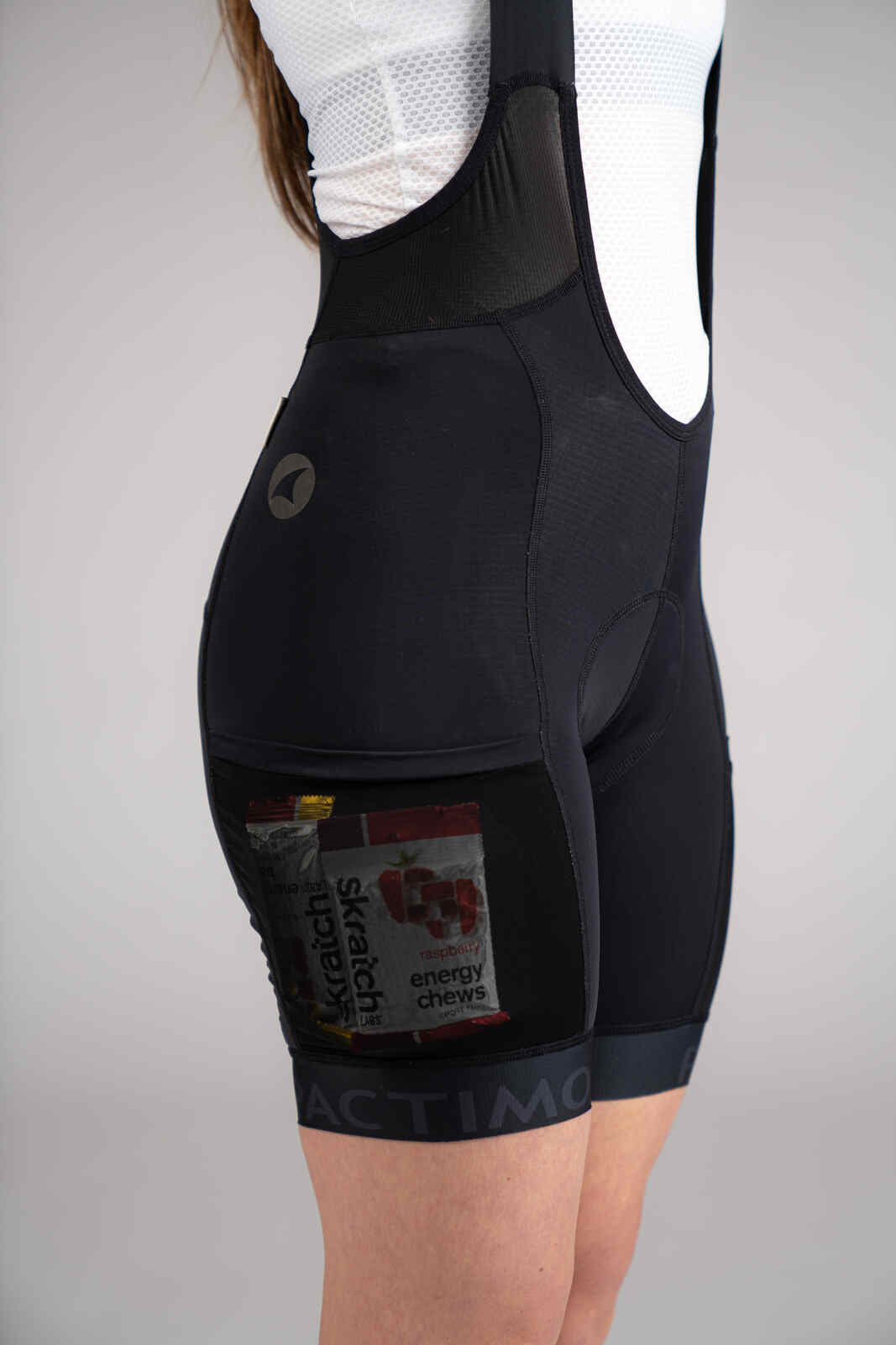 Women's Bike Shorts with Pockets - Mesh Thigh Pocket