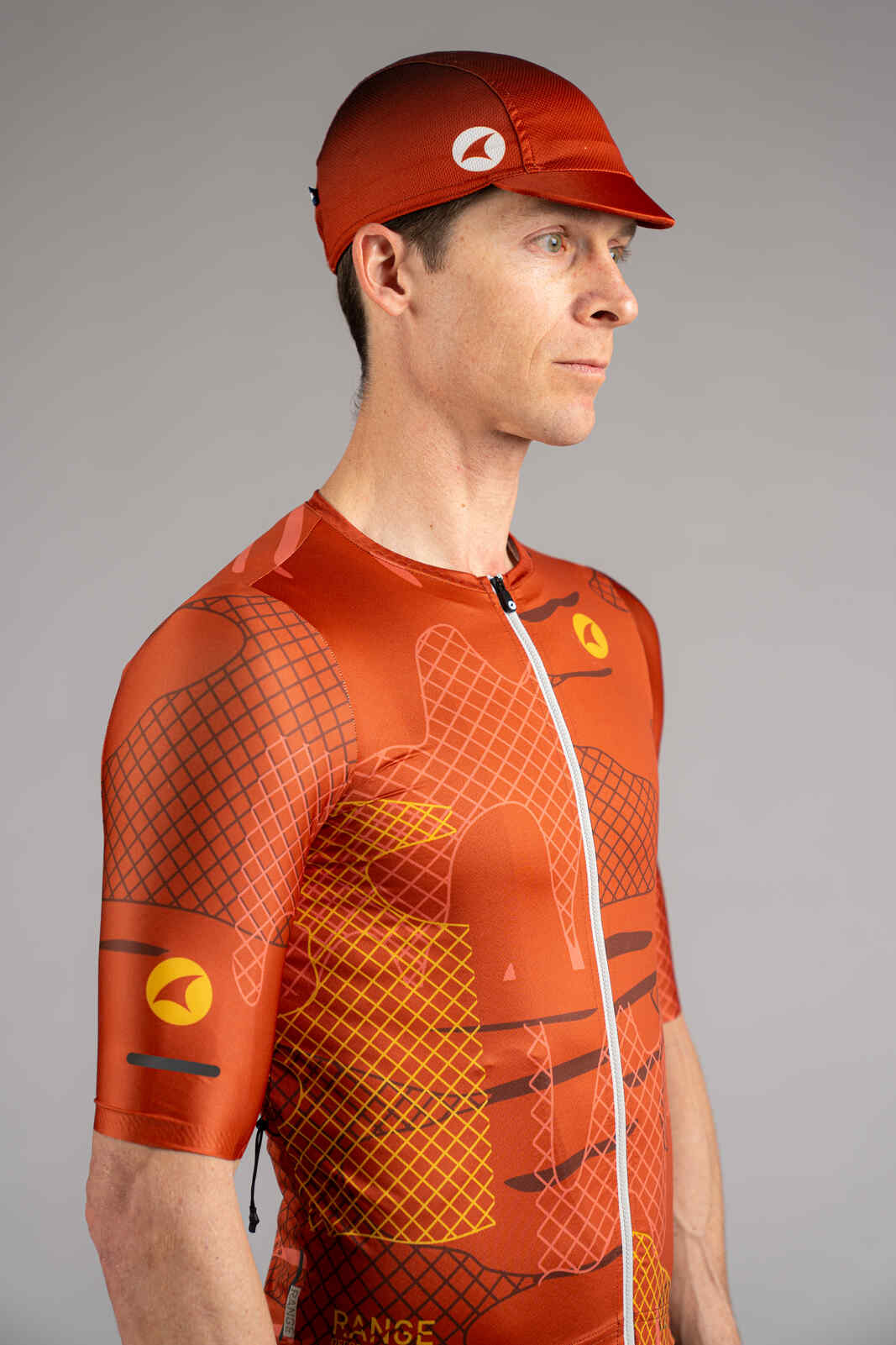 Burnt Orange Cycling Cap - Moisture-Wicking