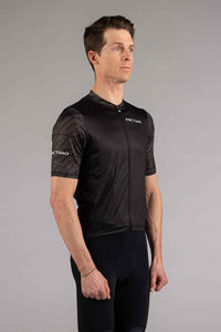 Men's Black Ascent Cycling Jersey - Front View