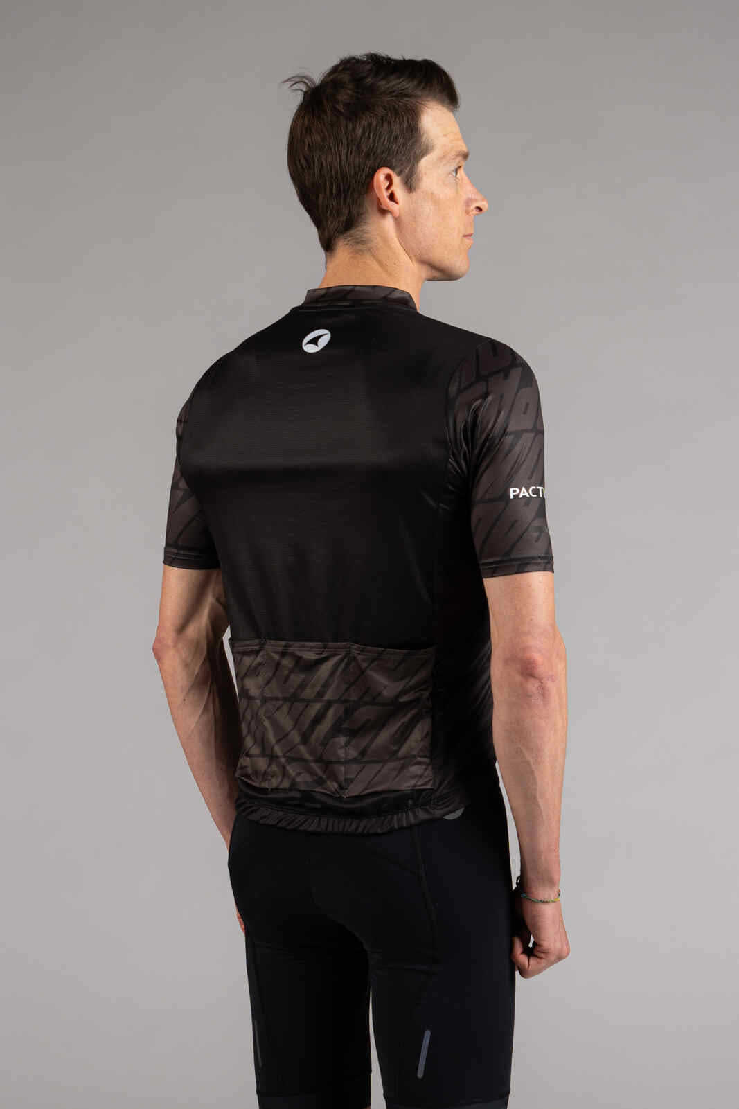 Men's Black Ascent Cycling Jersey - Back View