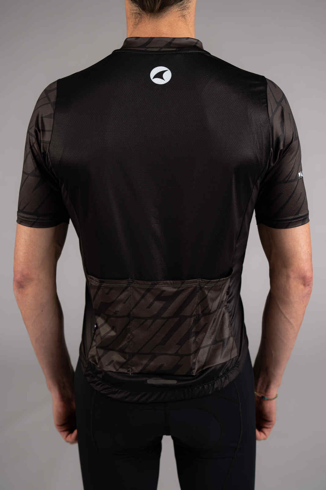 Men's Black Ascent Cycling Jersey - Back Pockets