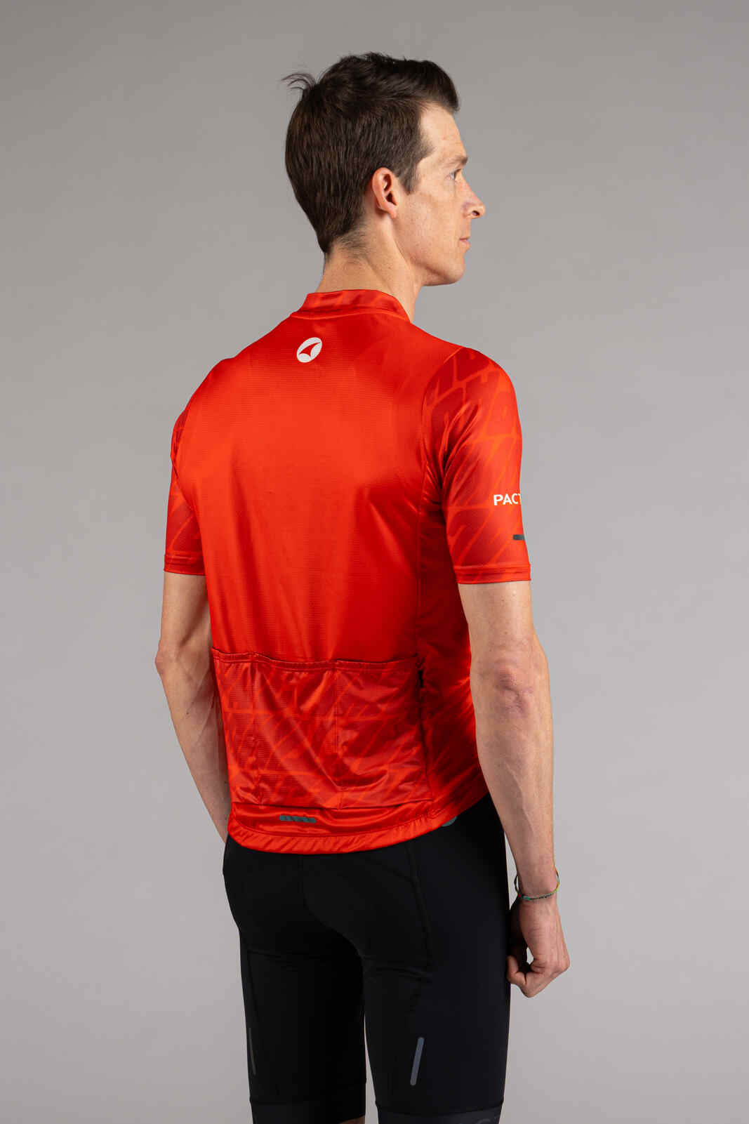 Men's Red Ascent Cycling Jersey - Back View