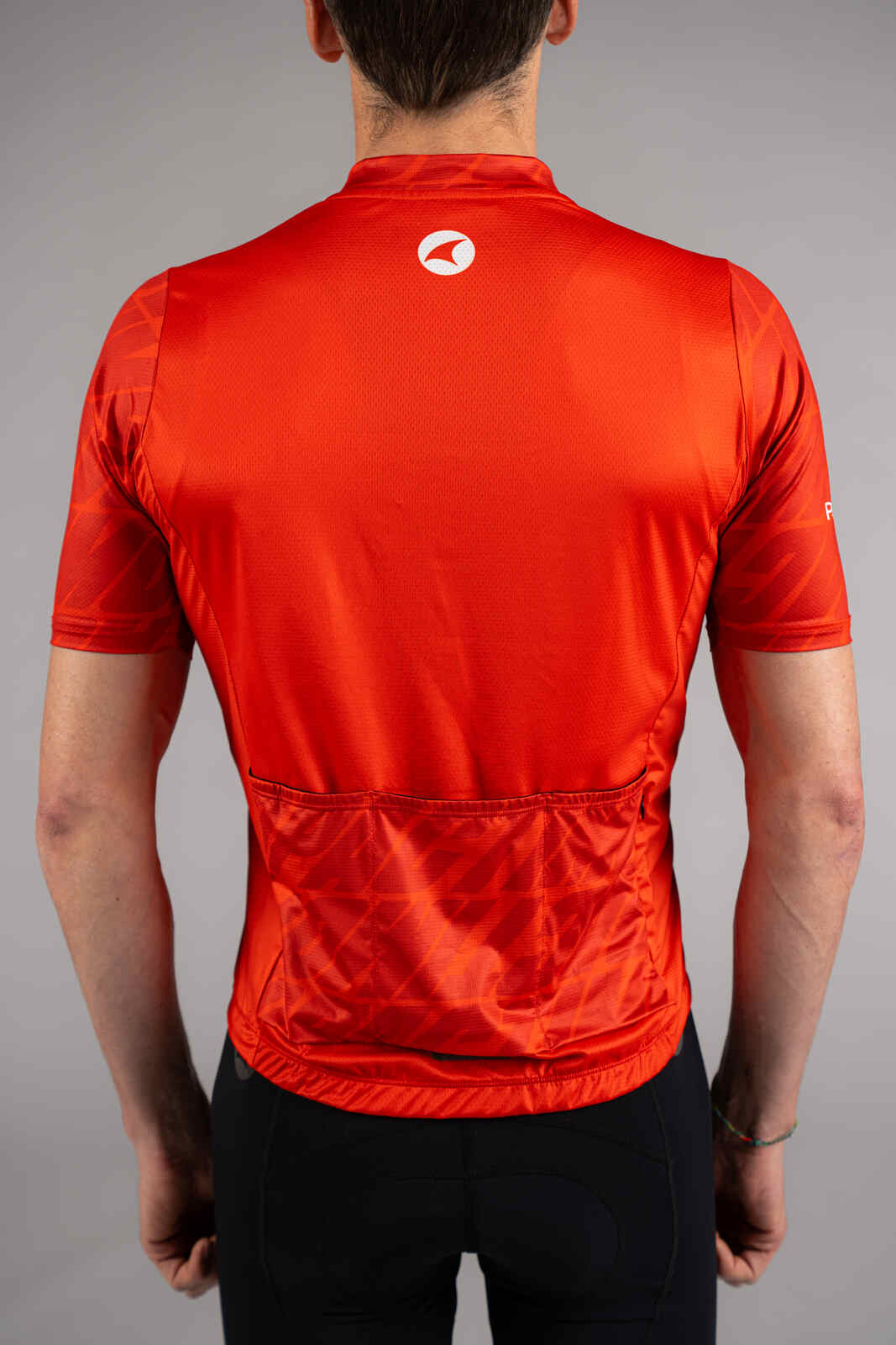Men's Red Ascent Cycling Jersey - Back Pockets