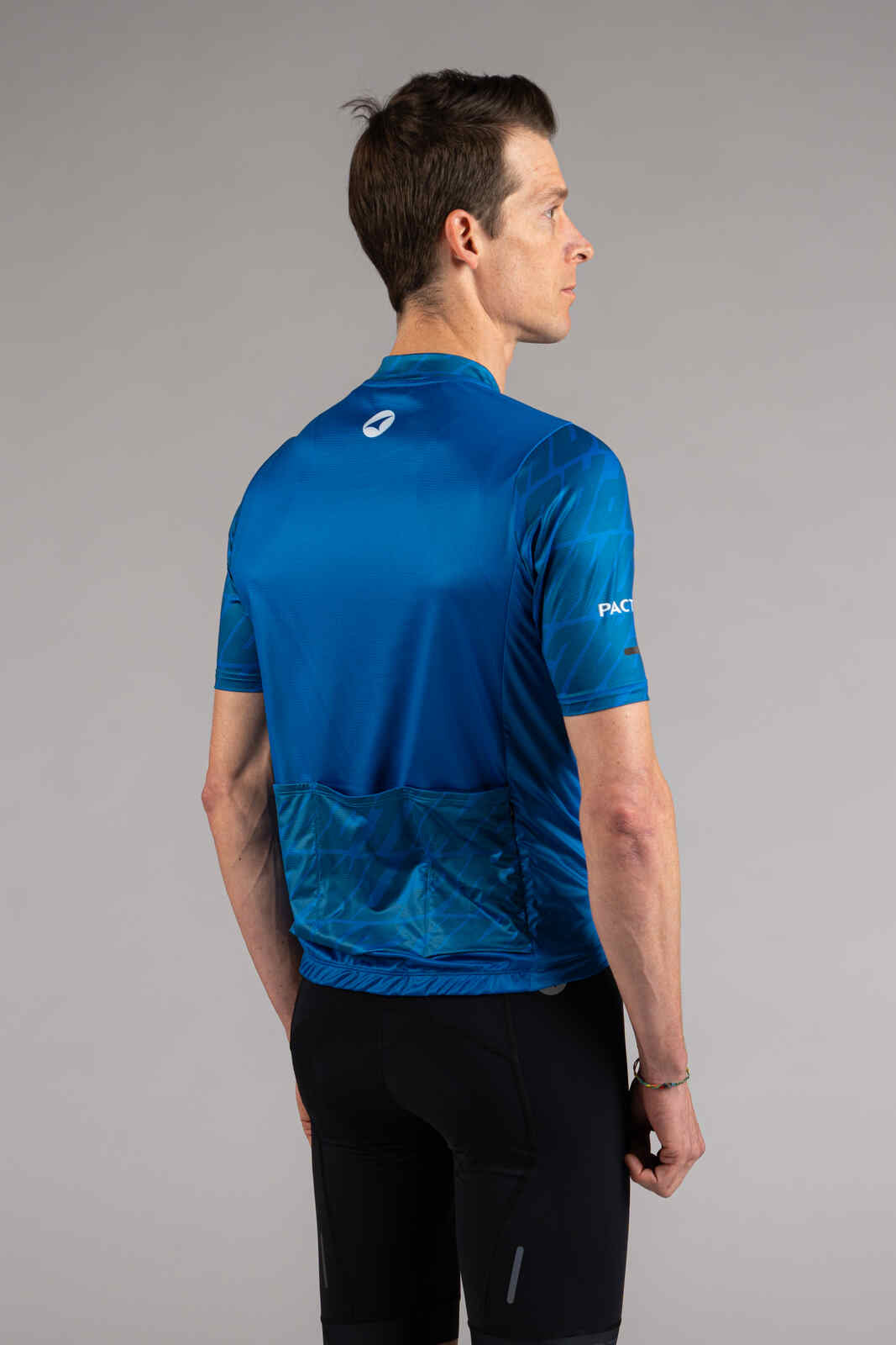 Men's Blue Ascent Cycling Jersey - Back View