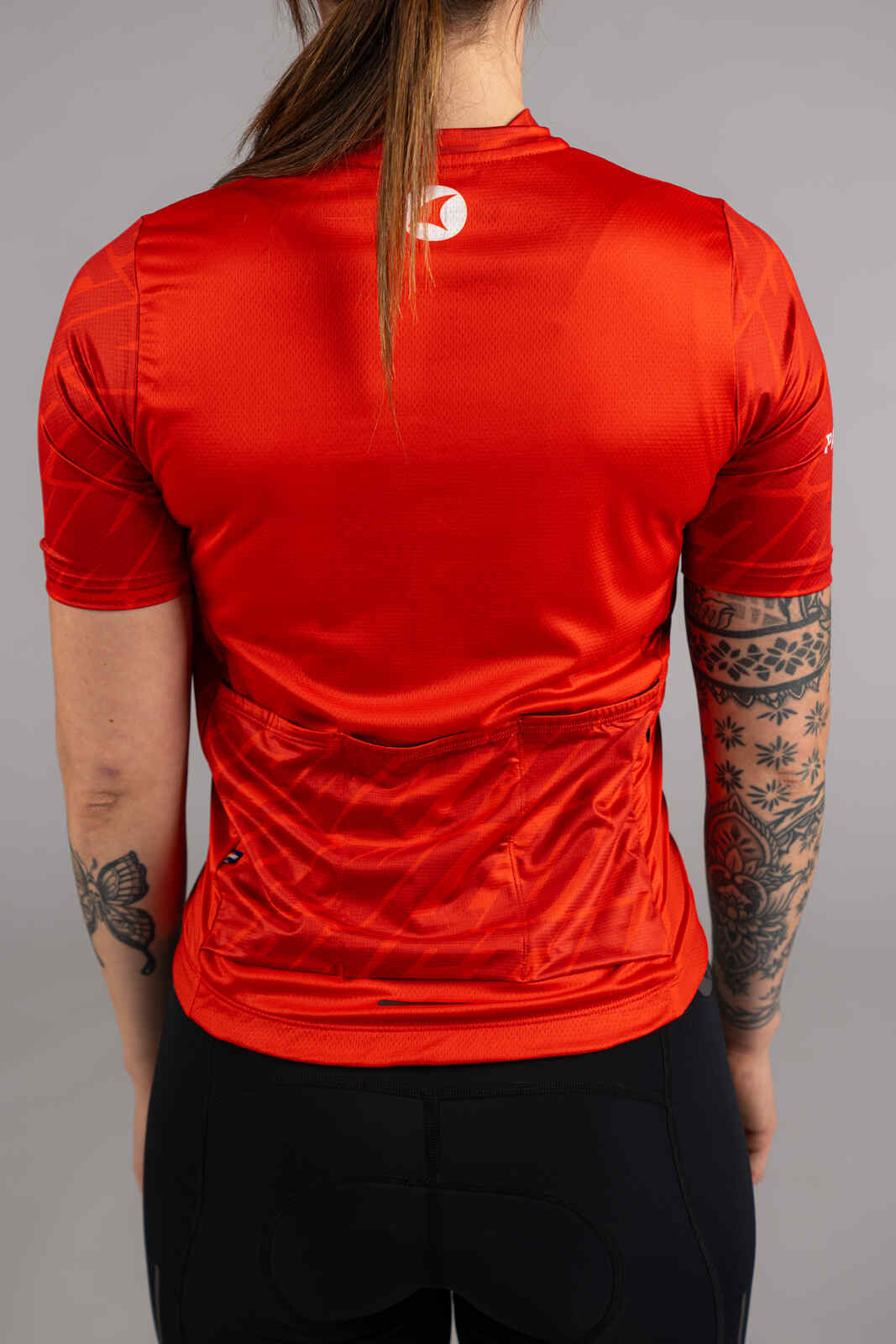 Women's Red Ascent Cycling Jersey - Back Pockets
