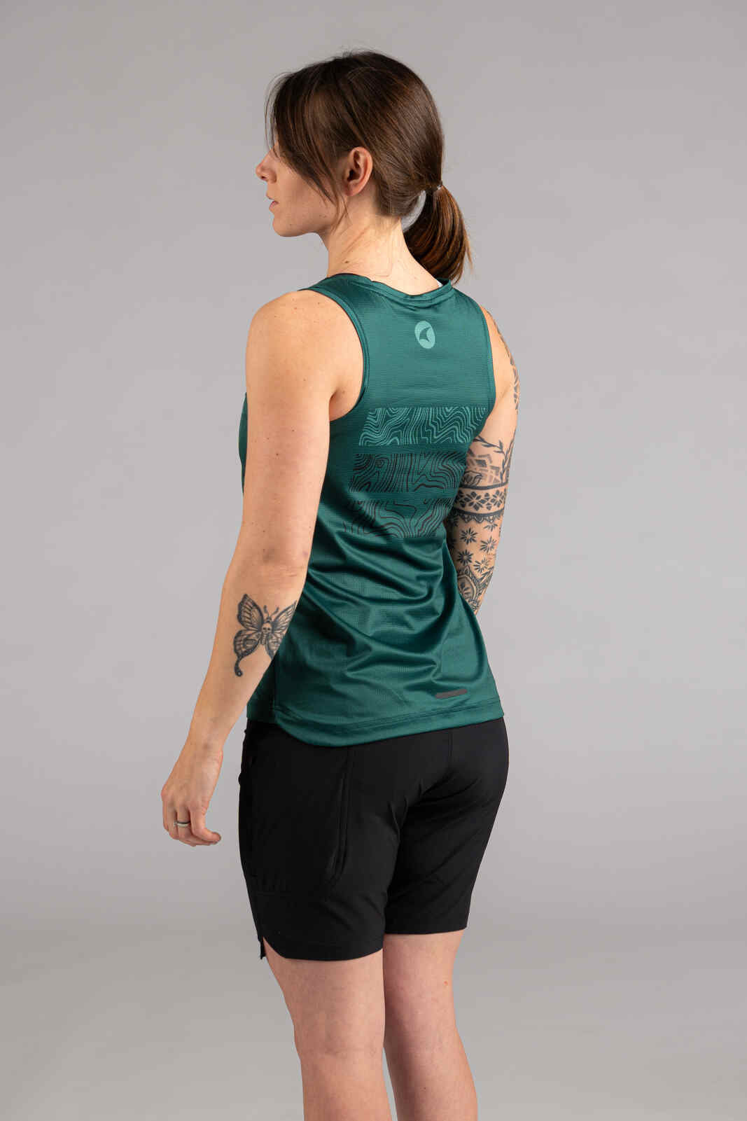 Women's Green Mountain Bike Tank Top - Back View