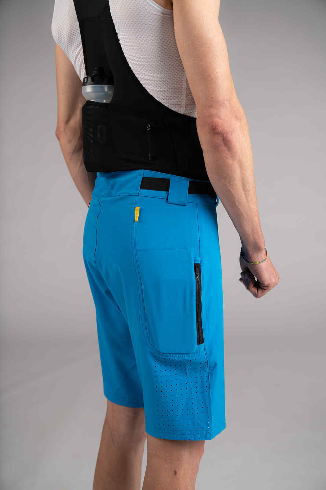 Men's Blue Mountain Bike Shorts - Side Pocket