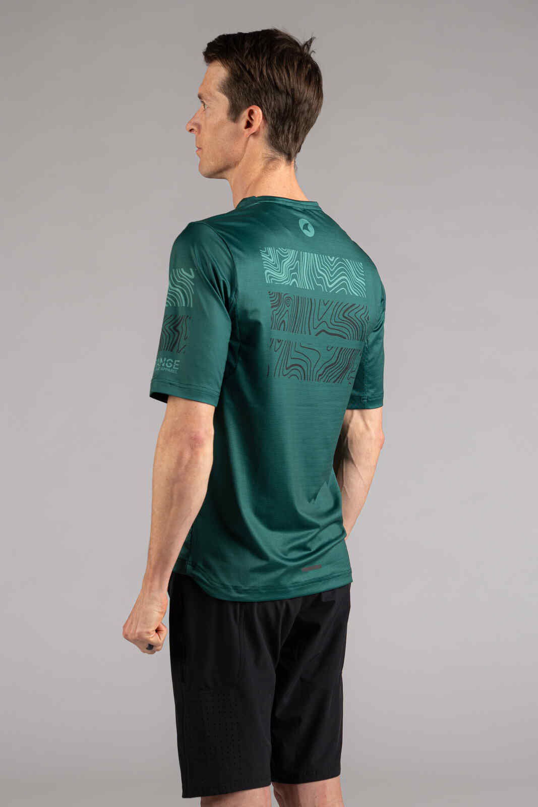 Men's Green MTB Jersey - Back View