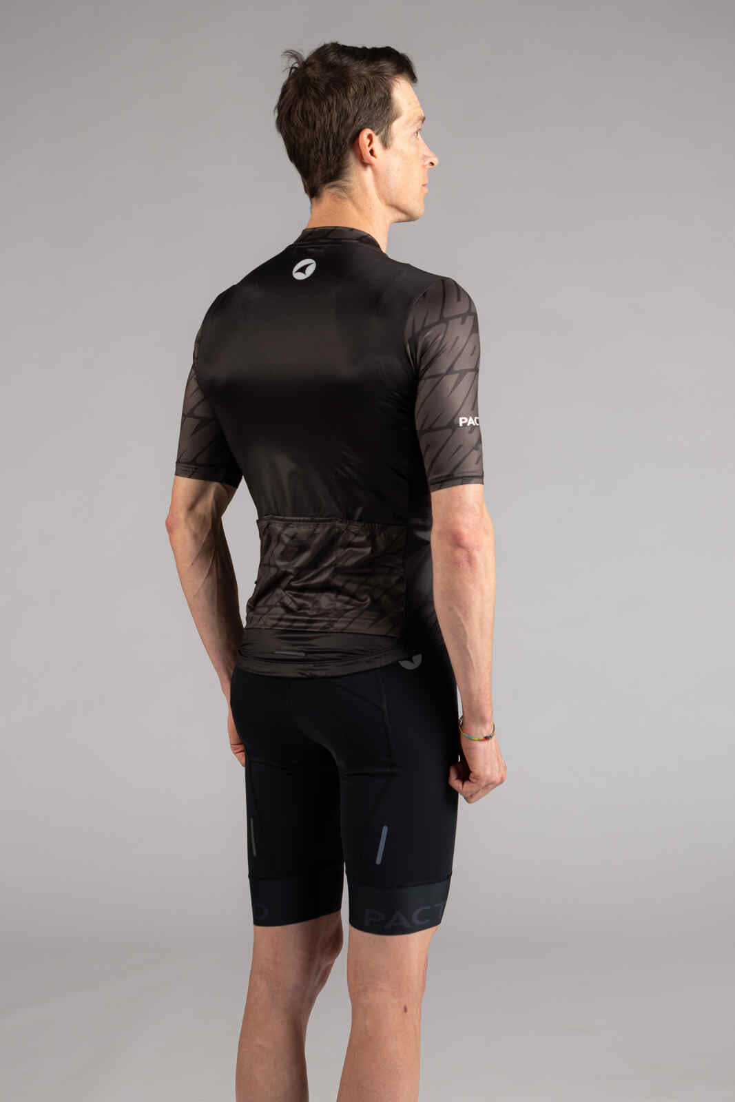 Men's Black Ascent Aero Cycling Jersey - Back View