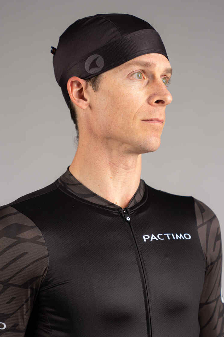 Black Cycling Skull Cap - Side View