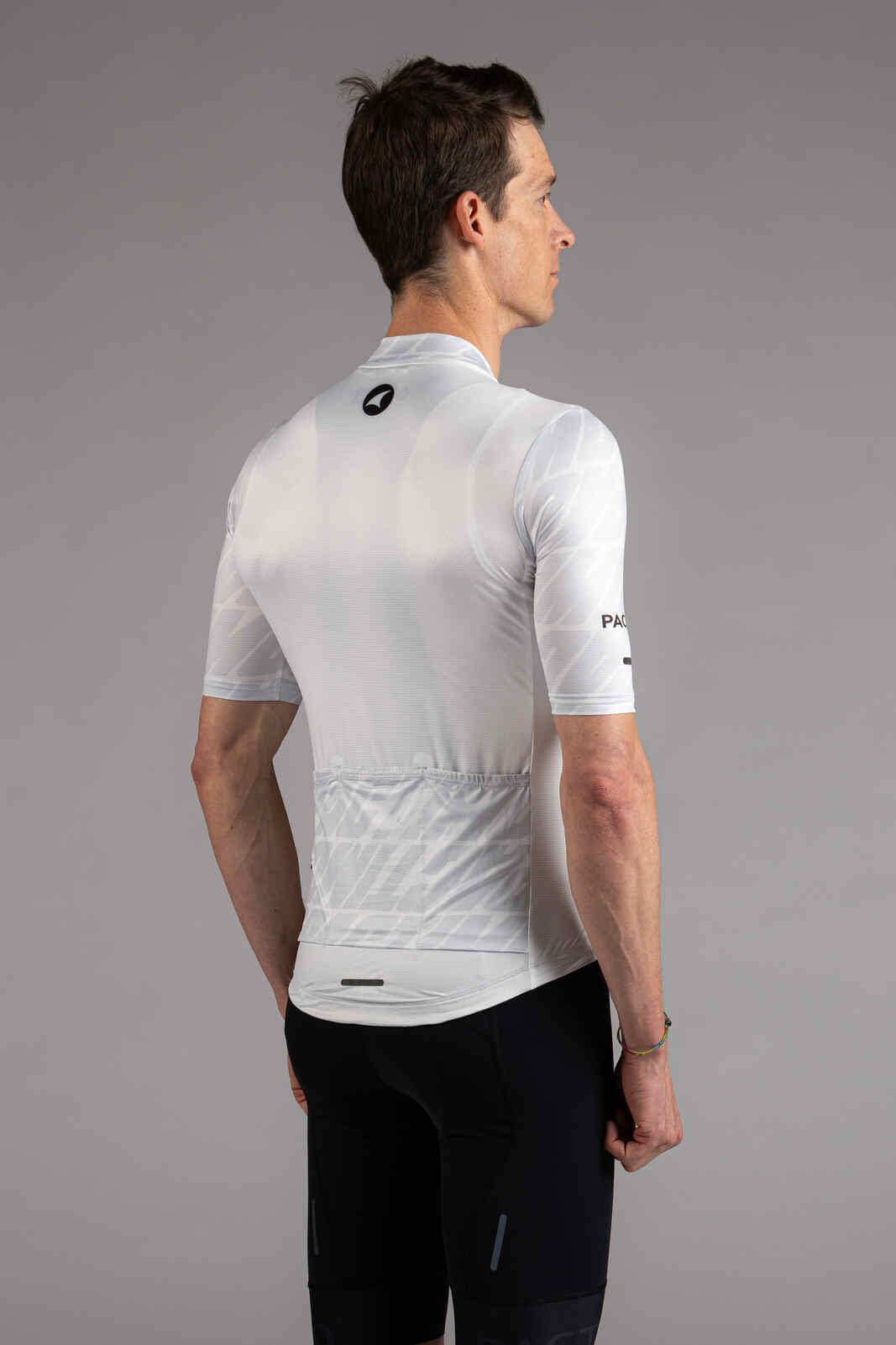 Men's White Ascent Aero Cycling Jersey - Back View