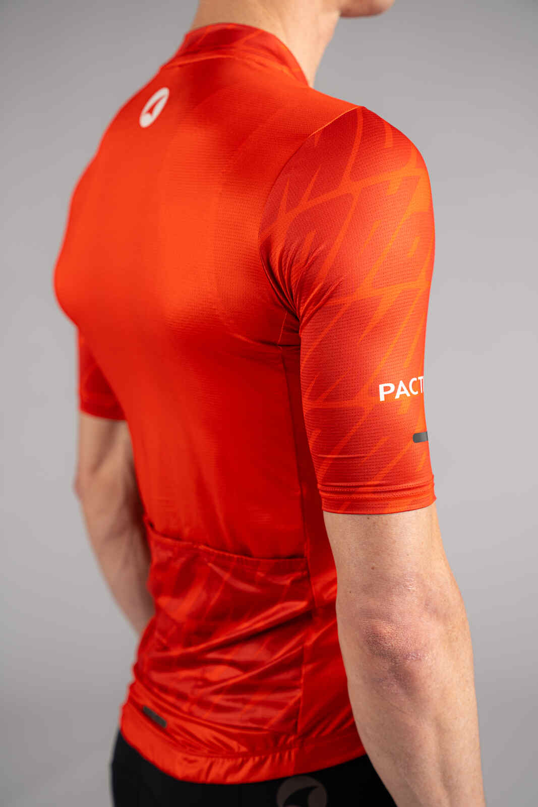 Men's Red Ascent Aero Cycling Jersey - Fabric Close-Up