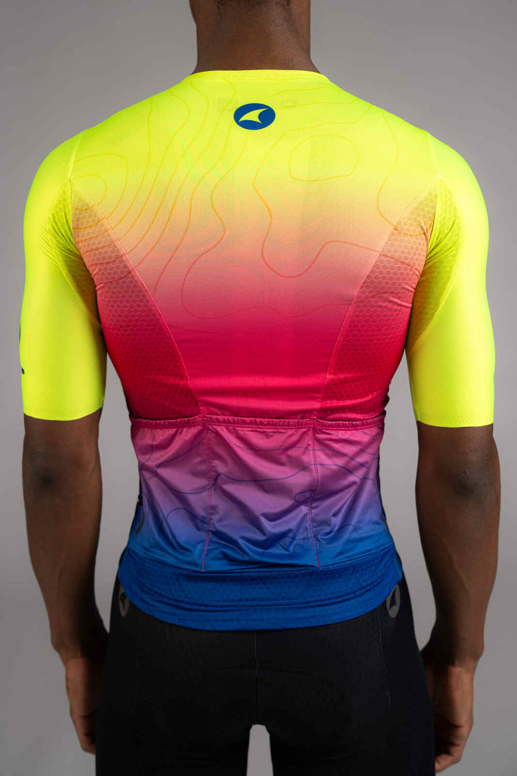 Men's Summit Aero High-Viz Ombre Cycling Jersey - Back Pockets