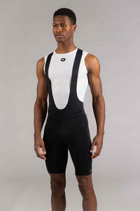 Men's Minimalist Black Cycling Bibs - Summit Classic Front View