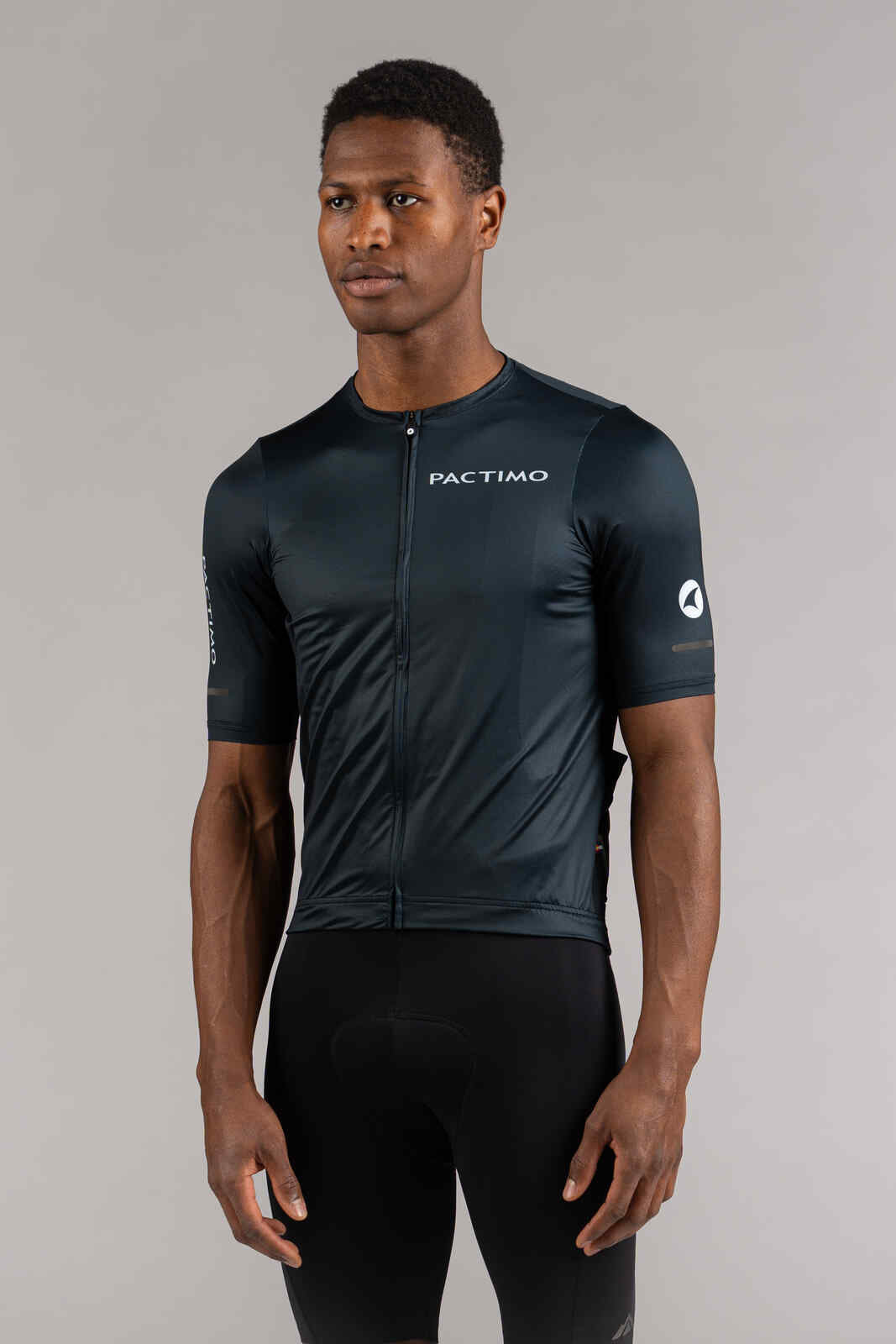 Men's Navy Blue Summit Loose-Fit Cycling Jersey - Front View