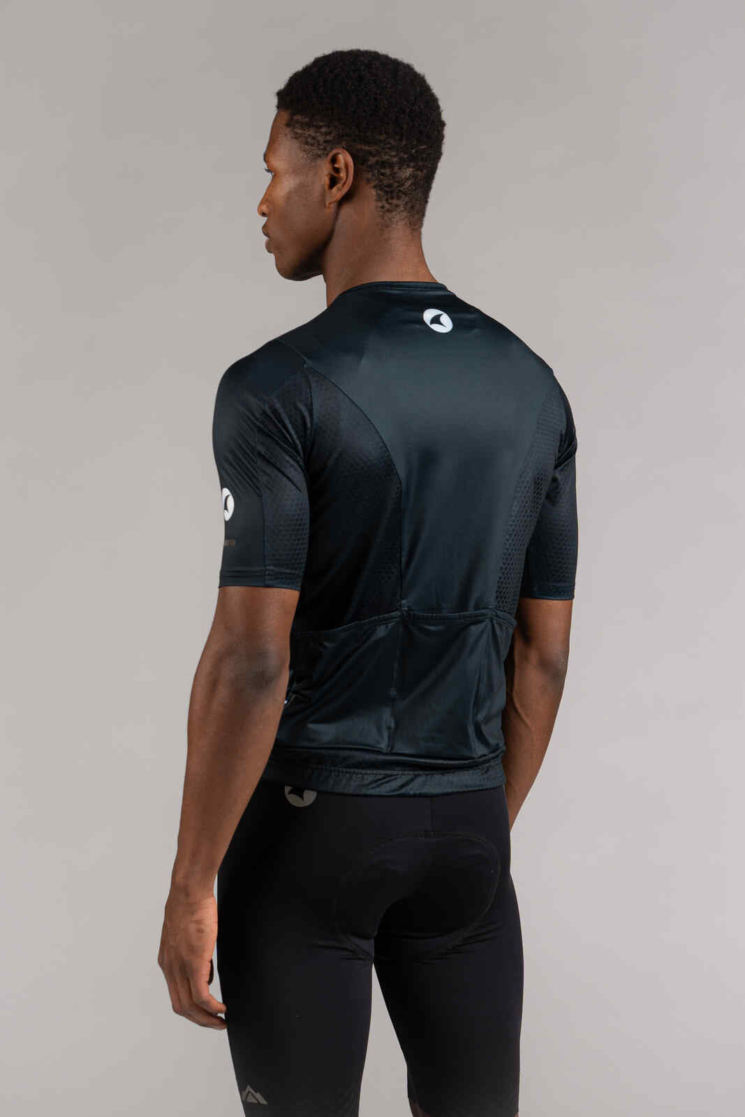 Men's Navy Blue Summit Loose-Fit Cycling Jersey - Back View
