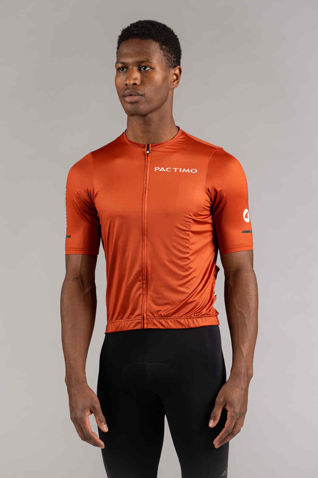 Men's Burnt Orange Summit Loose-Fit Cycling Jersey - Front View