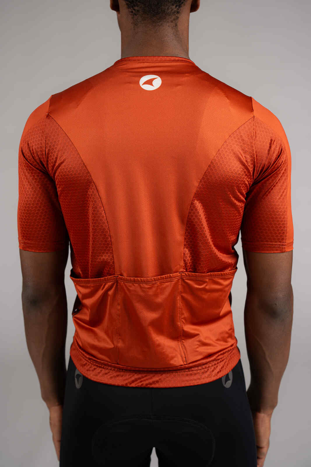 Men's Burnt Orange Summit Loose-Fit Cycling Jersey - Back Pockets