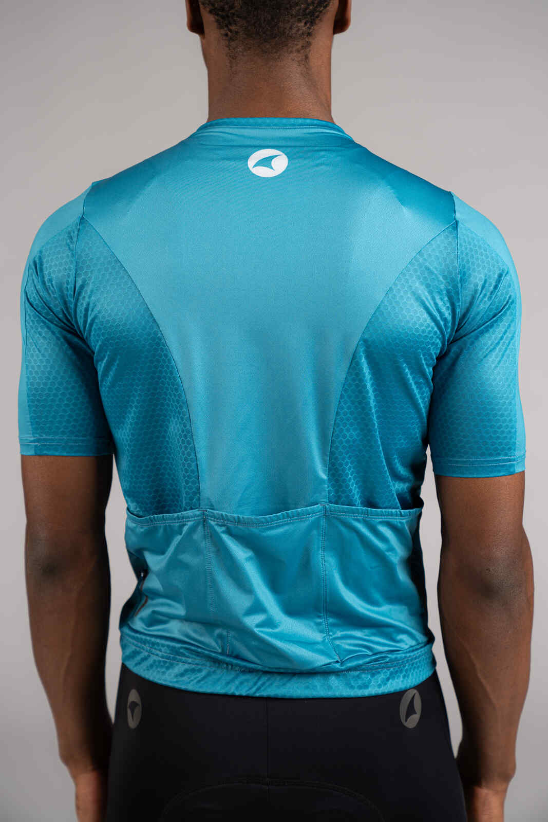 Men's Light Blue Summit Loose-Fit Cycling Jersey - Back Pockets