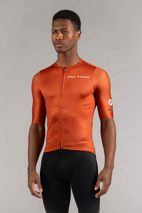 Men's Summit Aero Burnt Orange Cycling Jersey - Front View