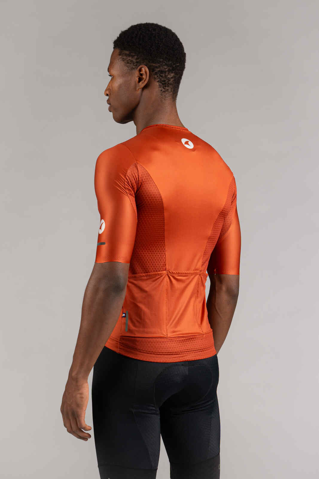 Men's Summit Aero Burnt Orange Cycling Jersey - Back View