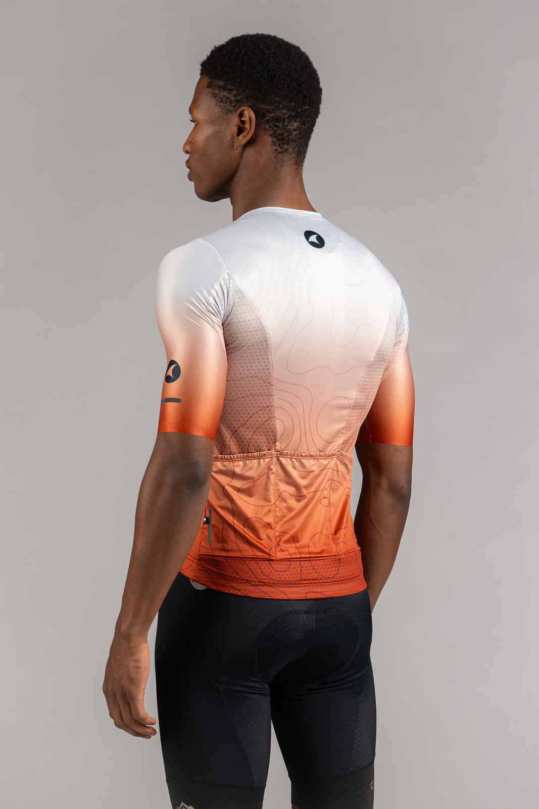 Men's Summit Aero Red Fade Cycling Jersey - Back View
