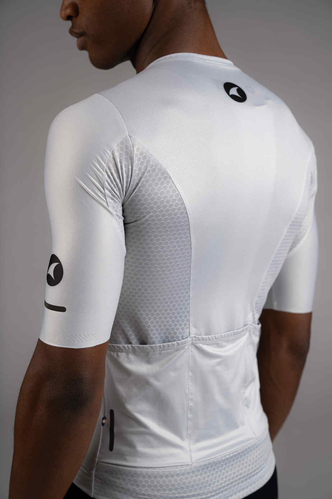 Men's Summit Aero White Cycling Jersey - Underarm Mesh Fabric