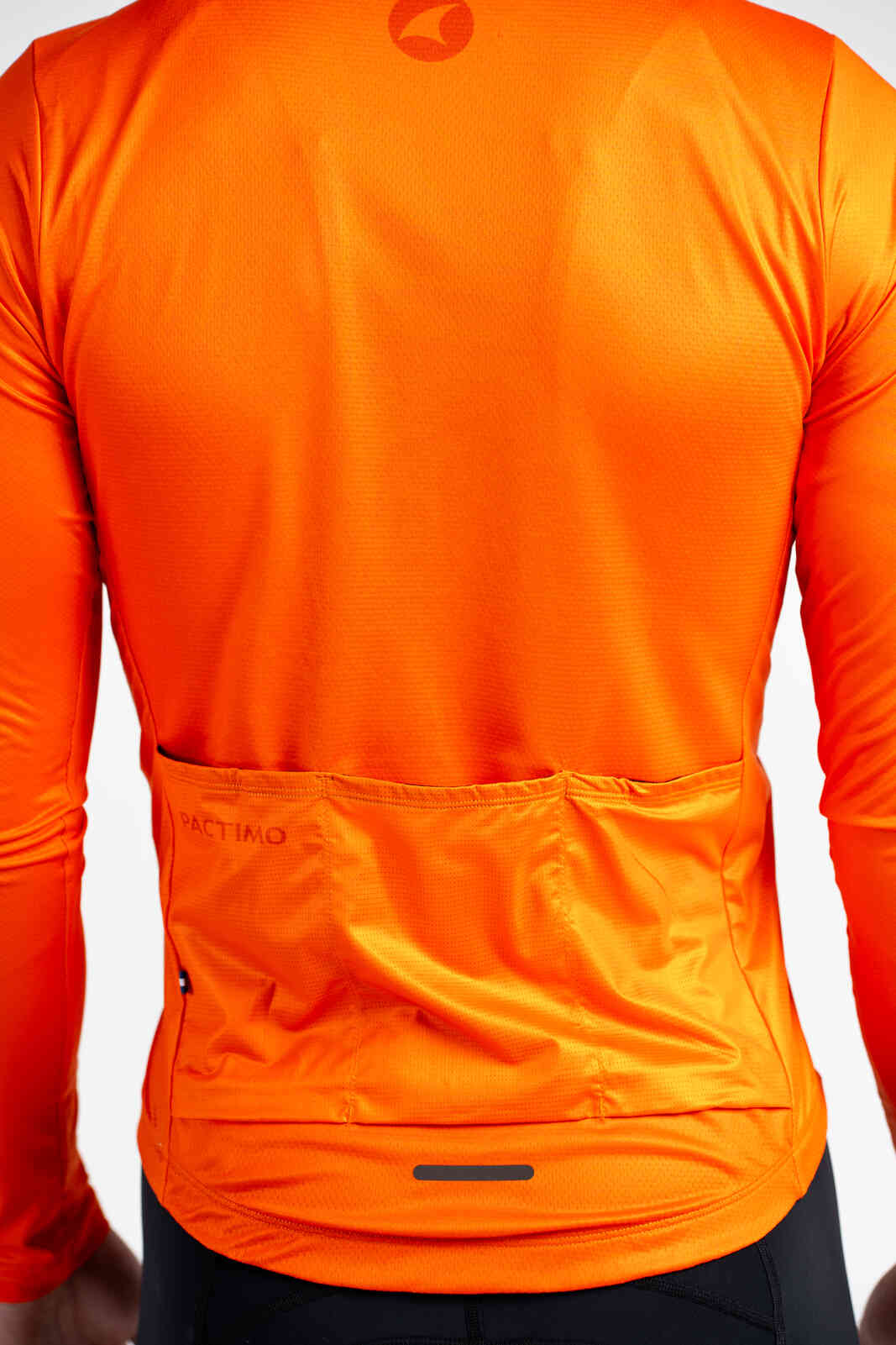 Men's Red/Orange Aero Long Sleeve Cycling Jersey - Back Pockets