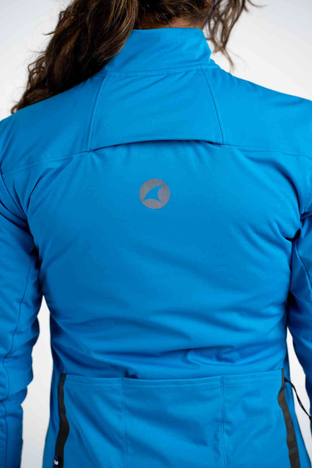 Women's Blue Winter Cycling Jacket - Back Venting