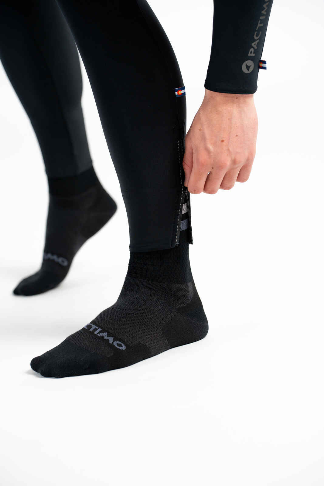 Water-Repelling Cycling Leg Warmers - Ankle Zipper