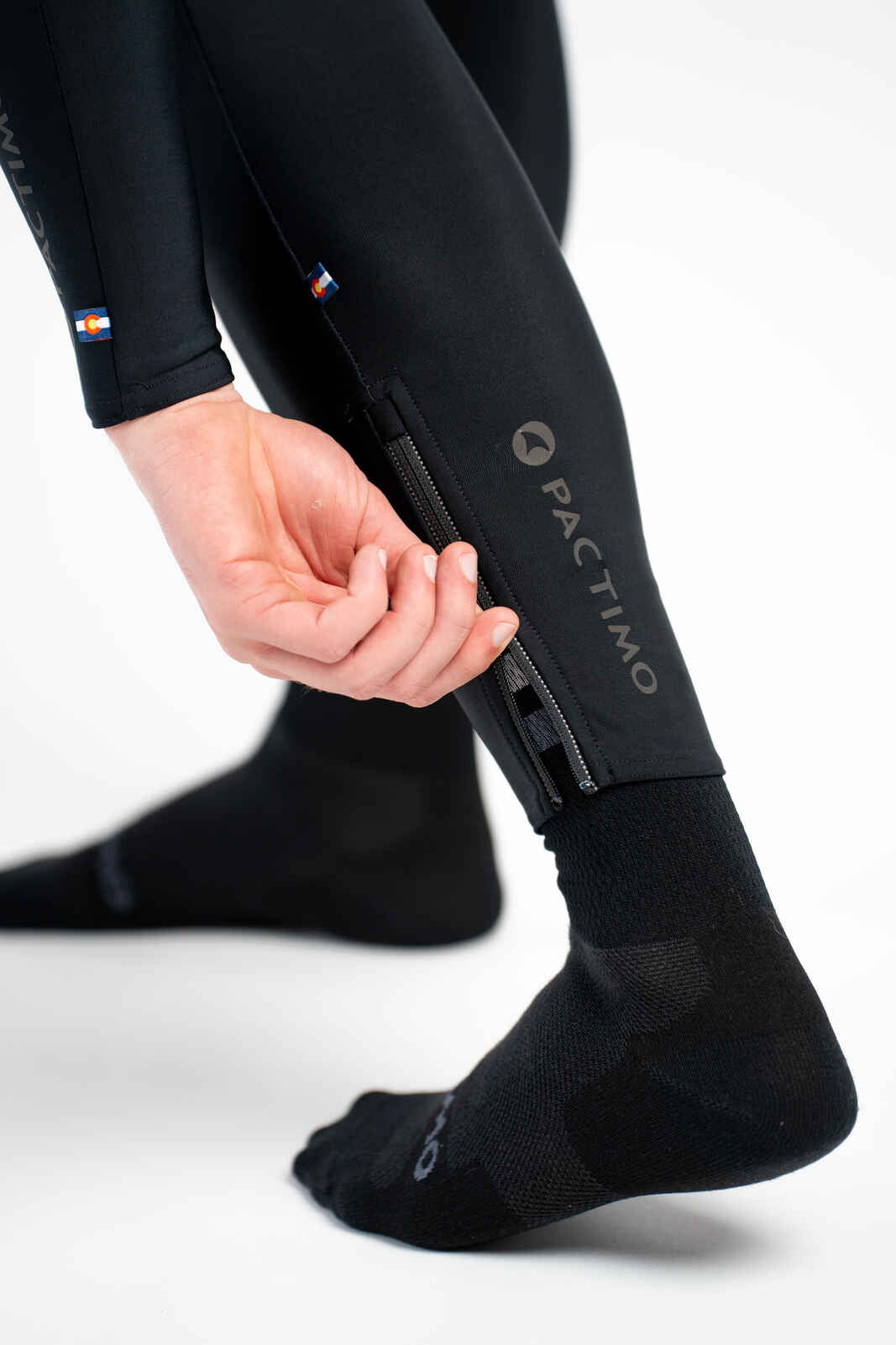 Water-Repelling Cycling Leg Warmers - Ankle Zipper