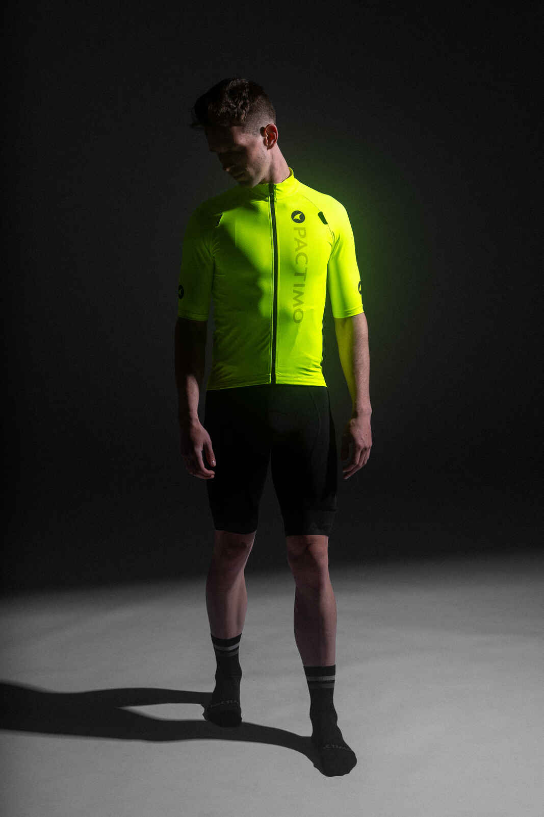 Men's Water Resistant Cycling Jersey - High-Viz Yellow