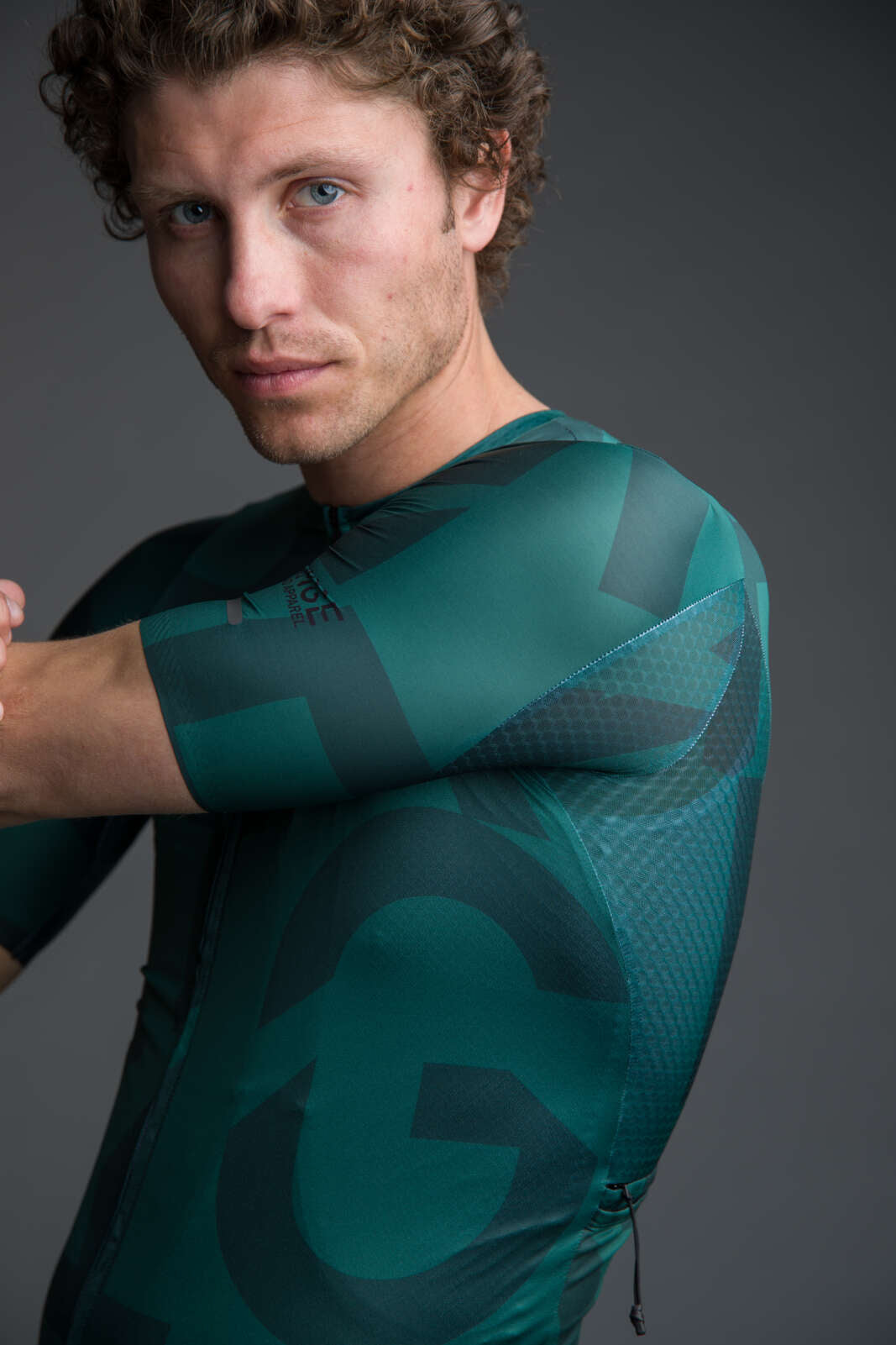 Men's Forest Green Cargo Cycling Jersey - Mesh Underarms