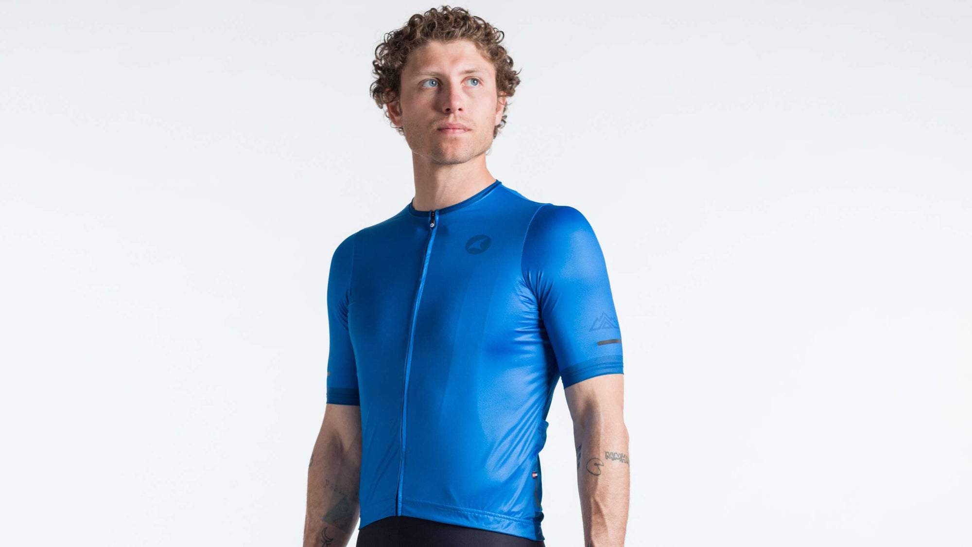 Men's Loose-Fit Cycling Jersey - Summit Blue