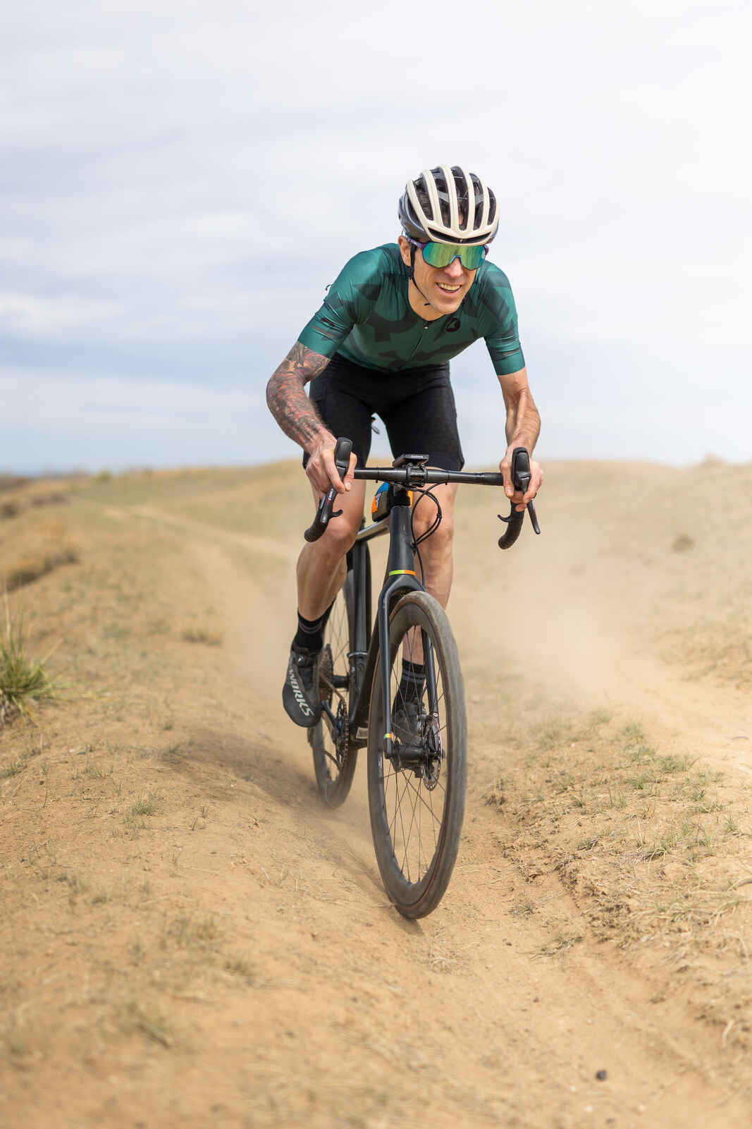 Men's Green 5-Pocket Cycling Jersey