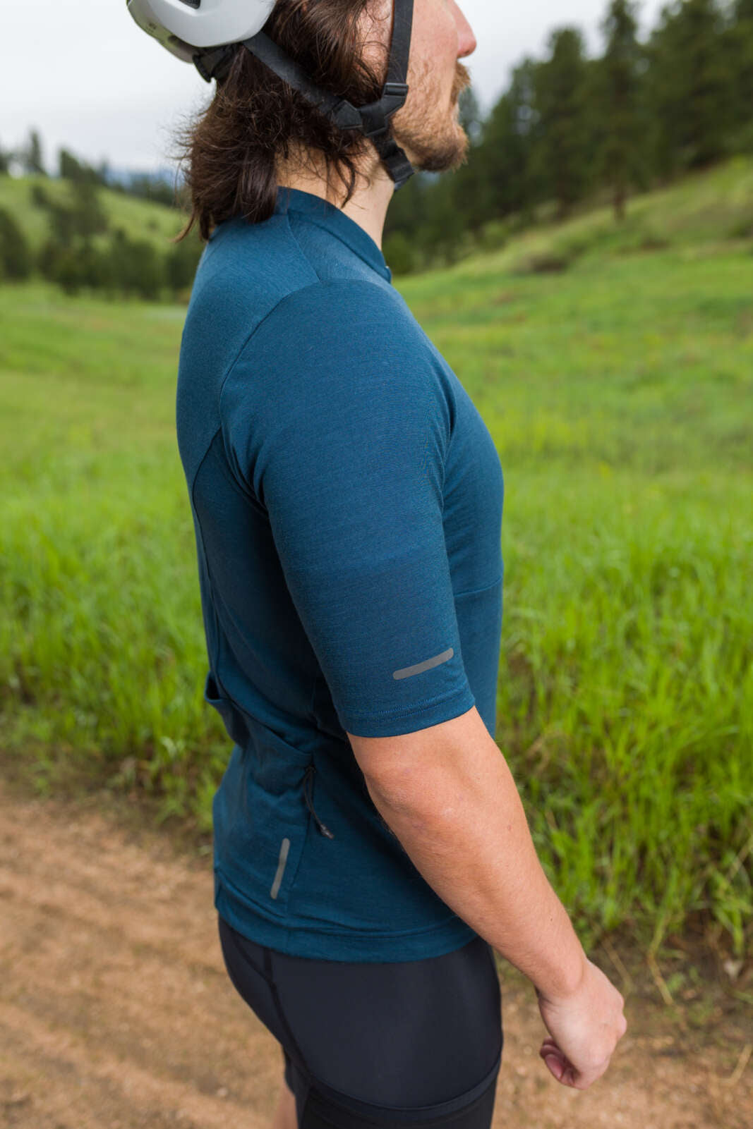 FREE SHIPPING!!! Navy Stretch Jersey with Merino-like Wool Hacci