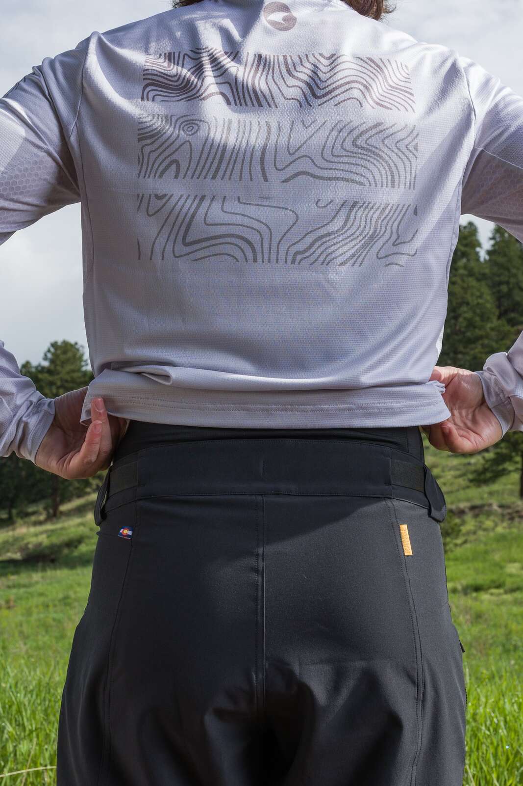 Men's Black Lightweight mtb short - Back Waistband