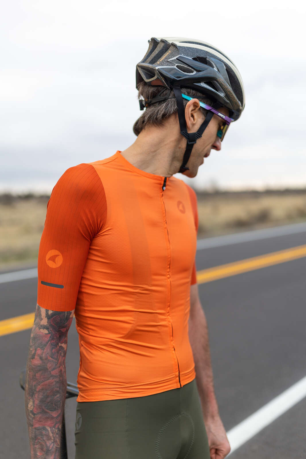 Men's Orange Flyte Cycling Jersey