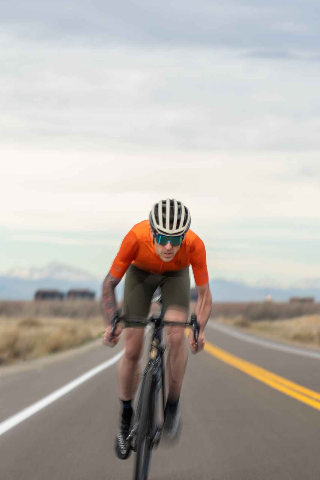 Men's Orange Aero Cycling Jersey - Flyte