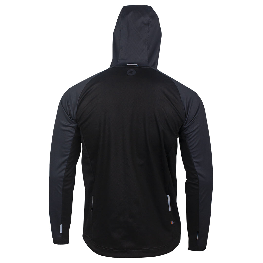 Men's Black MTB Hoodie - Back View