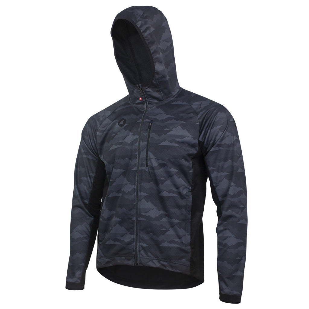 Men's Black Camo MTB Hoodie - Front View