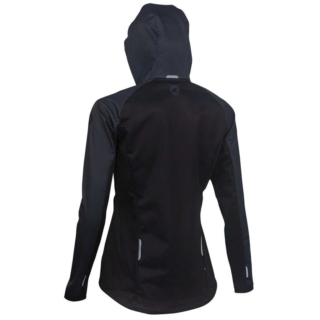 Women's Black MTB Hoodie - Back View